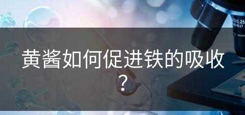 黄酱如何促进铁的吸收？